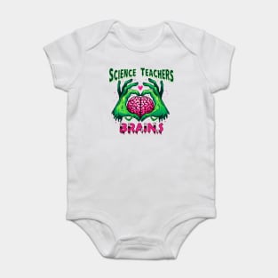 Science Teachers Love Brains fun Halloween design Baby Bodysuit